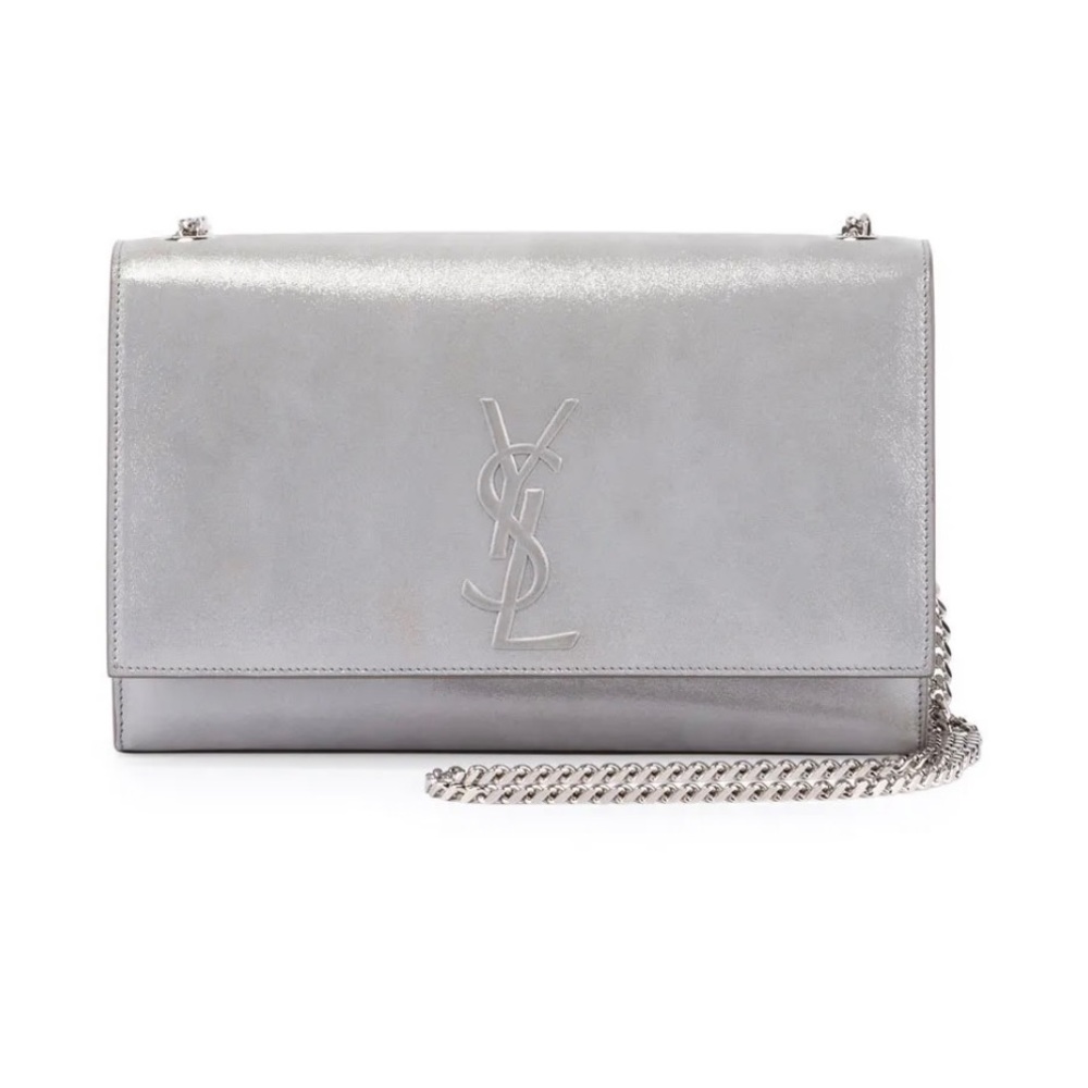 authentic Ysl silver crossbody bag